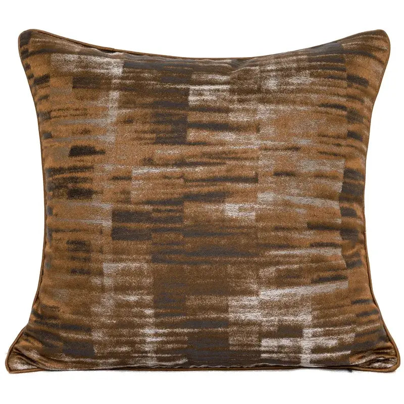 DecorBites™ Luxe Jacquard Cushion Covers - Brown Gold Coffee Color - 45x45cm