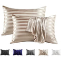 DecorBites™ Luxe Jacquard Stripes Pillow Cover Set - Queen & King Size Home Pillowcases