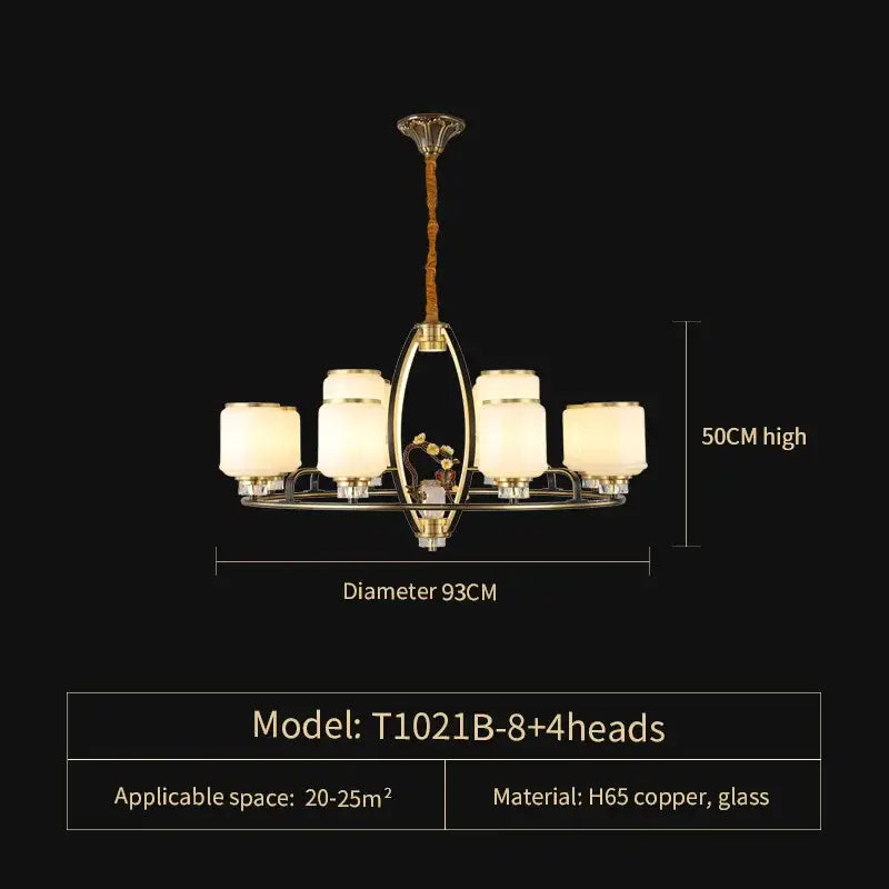 DecorBites™ Luxe Jade Chandelier for Living Room and Villa Hall