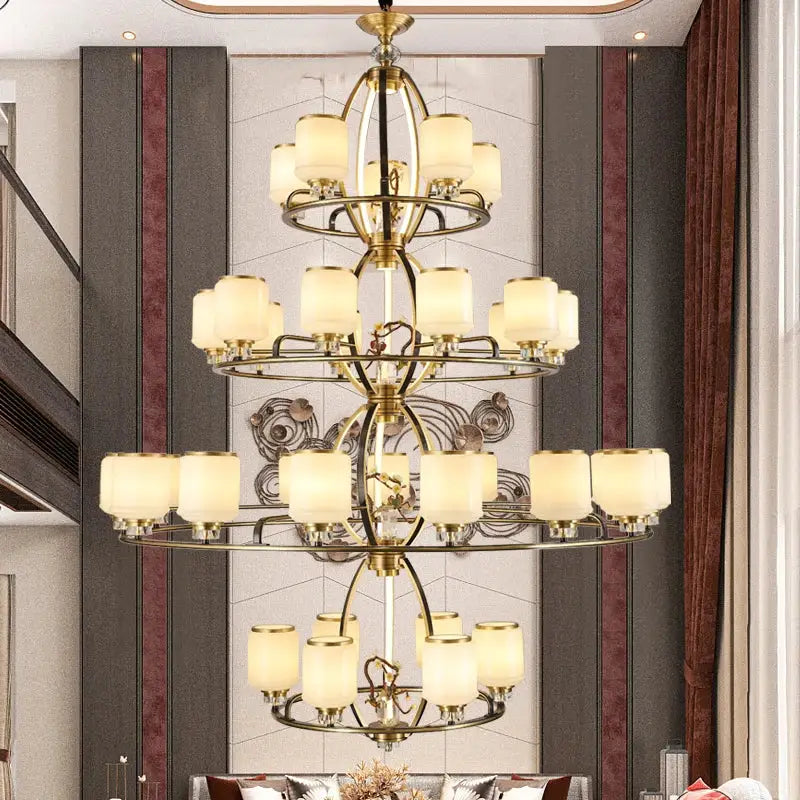DecorBites™ Luxe Jade Chandelier for Living Room and Villa Hall