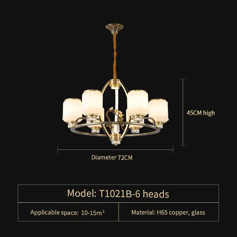 DecorBites™ Luxe Jade Chandelier for Living Room and Villa Hall