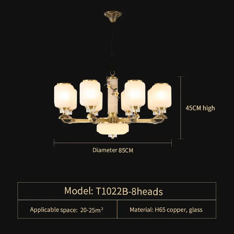 DecorBites™ Luxe Jade Chandelier for Living Room, Villa, and Duplex Hall