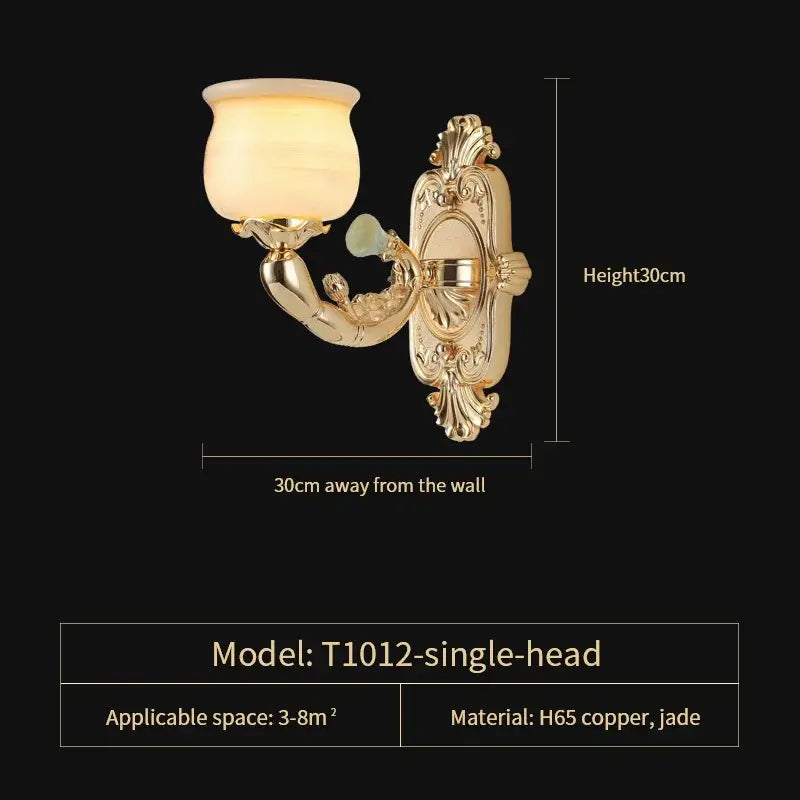 DecorBites™ Luxe Jade Copper Living Room Chandelier