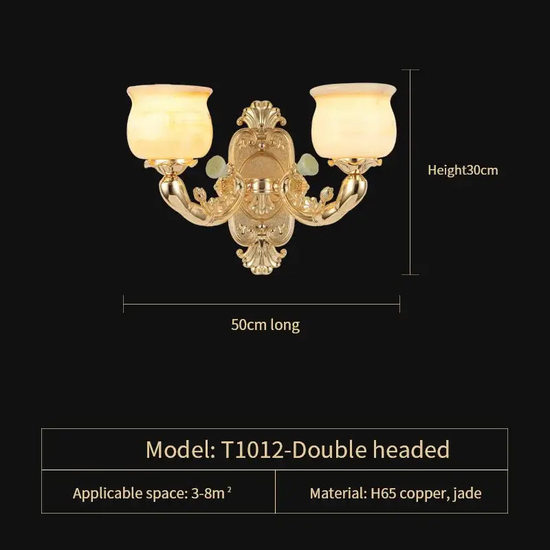 DecorBites™ Luxe Jade Copper Living Room Chandelier