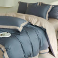 طقم مفروشات دانتيل لوكس DecorBites™: غطاء لحاف وملاءة ووسائد من قطن مصري 1000TC