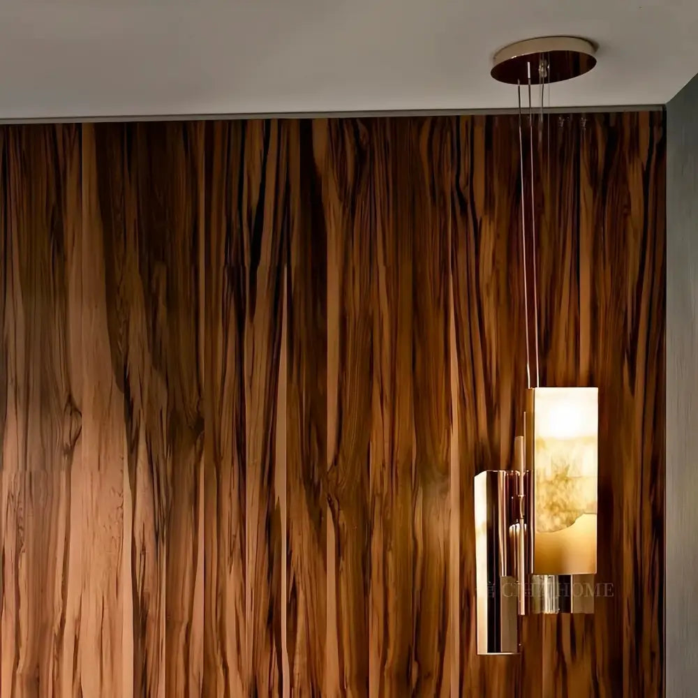 DecorBites™ Luxe Marble Pendant Light: LED Bronze Hanging Lamp for Kitchen Island, Dining Table