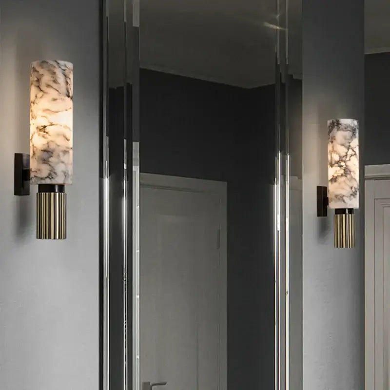DecorBites™ Luxe Marble Wall Lamp: Modern LED Sconce for Living Room, Bedroom & Home Décor