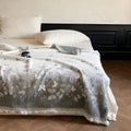DecorBites™ Luxe Mink Fur Jacquard Throw: Cozy Warmth & Style