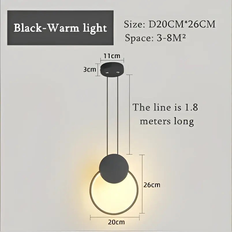 DecorBites™ Luxe Nordic Circle Lamp for Home Decor & Ambiance