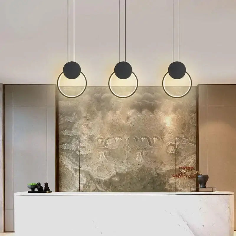 DecorBites™ Luxe Nordic Circle Lamp for Home Decor & Ambiance