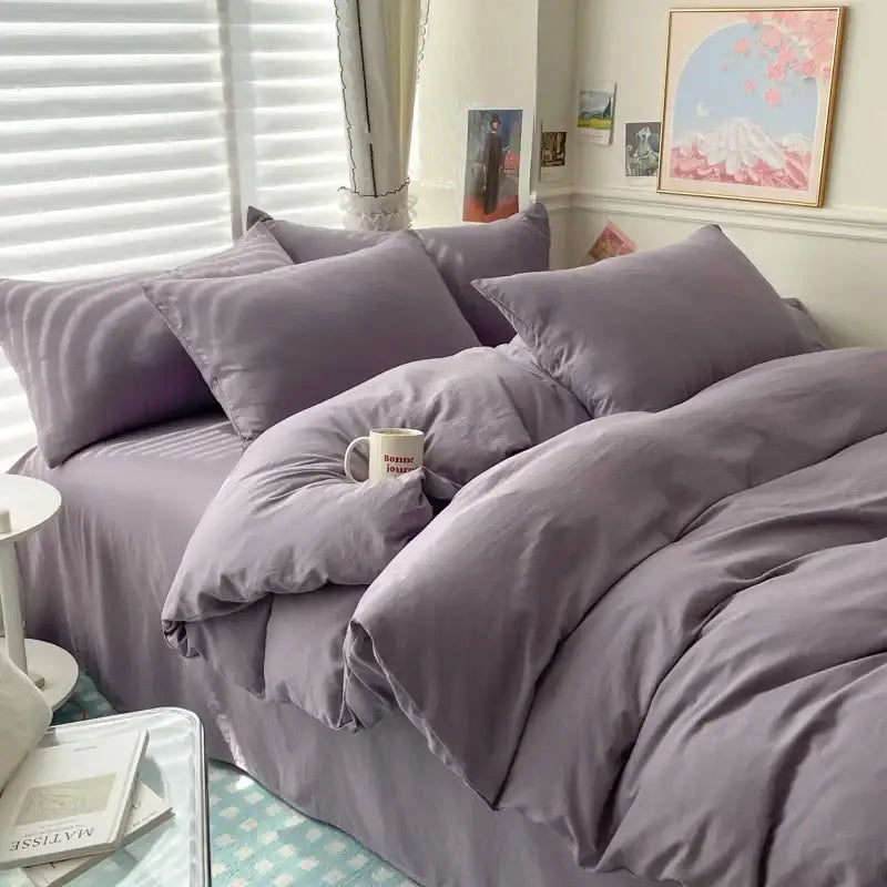 DecorBites™ Luxurious Cotton Bedding Set for Single & Couple Beds