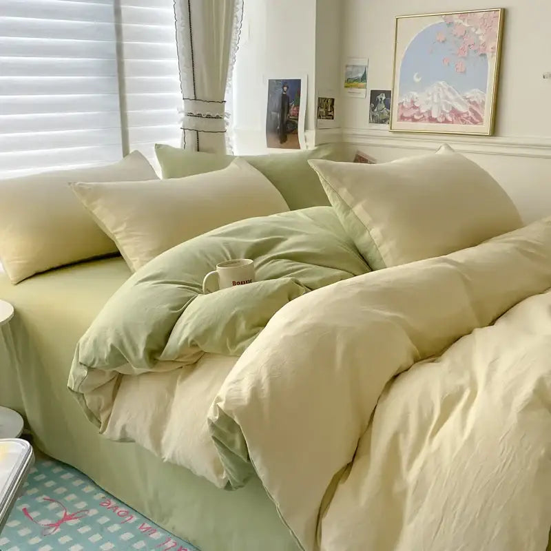 DecorBites™ Luxurious Cotton Bedding Set for Single & Couple Beds