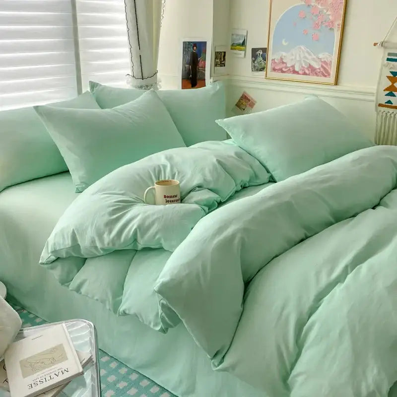DecorBites™ Luxurious Cotton Bedding Set for Single & Couple Beds