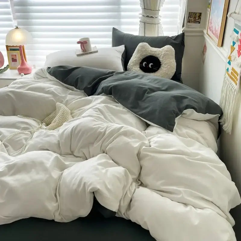 DecorBites™ Luxurious Cotton Bedding Set for Single & Couple Beds