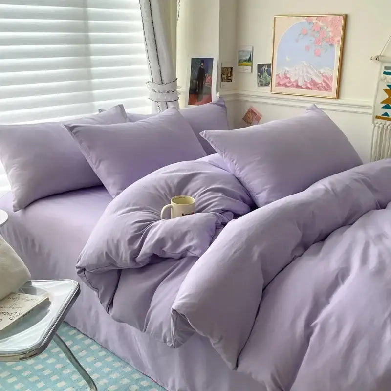 DecorBites™ Luxurious Cotton Bedding Set for Single & Couple Beds