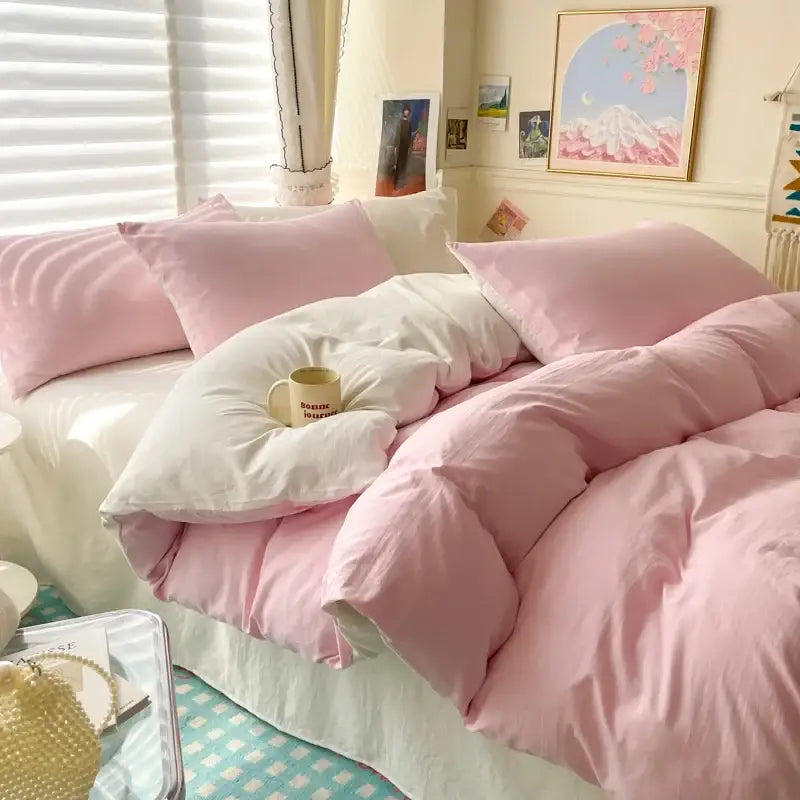 DecorBites™ Luxurious Cotton Bedding Set for Single & Couple Beds