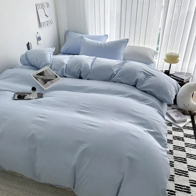 DecorBites™ Luxurious Cotton Bedding Set: Sheet, Duvet, Pillowcase