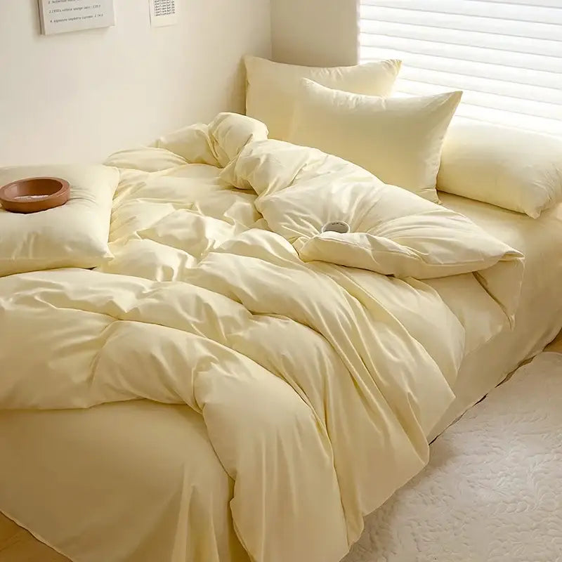 DecorBites™ Luxurious Cotton Bedding Set: Sheet, Duvet, Pillowcase