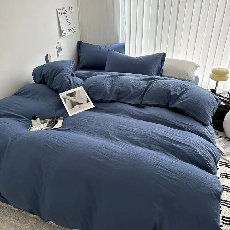 DecorBites™ Luxurious Cotton Bedding Set: Sheet, Duvet, Pillowcase