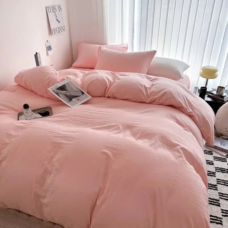 DecorBites™ Luxurious Cotton Bedding Set: Sheet, Duvet, Pillowcase