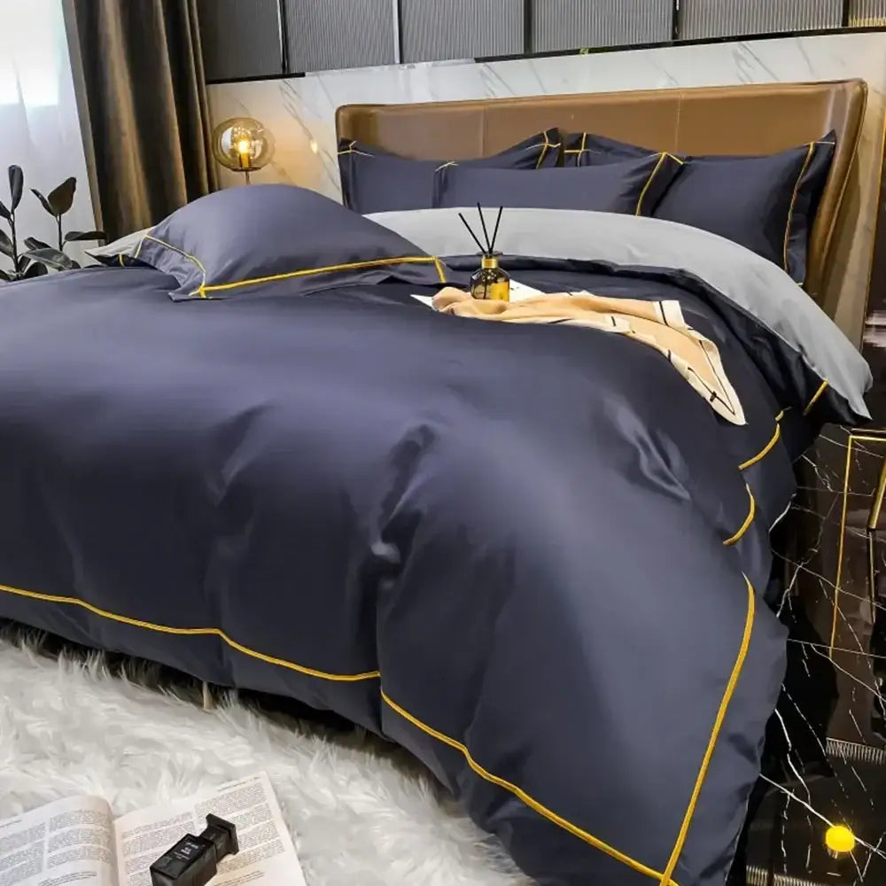 DecorBites™ Luxurious Egyptian Cotton Embroidered Bedding Set