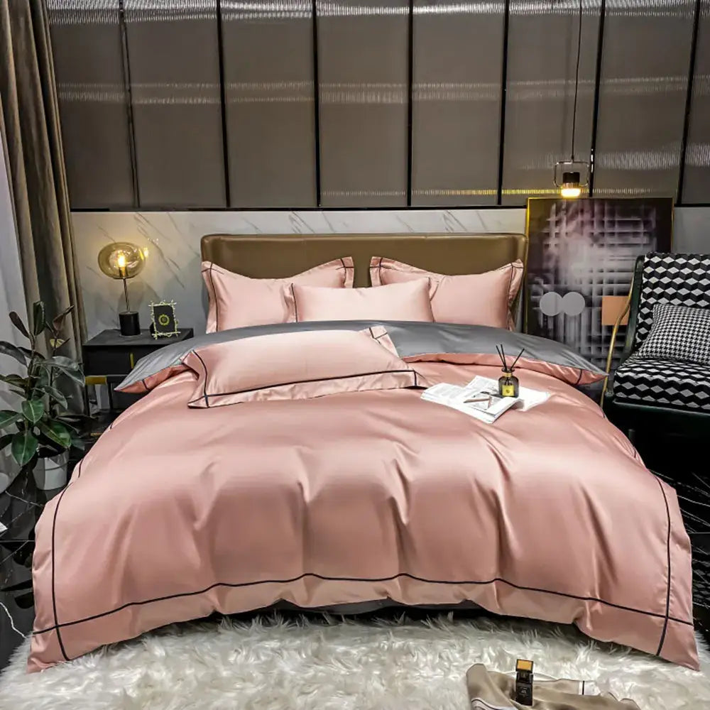 DecorBites™ Luxurious Egyptian Cotton Embroidered Bedding Set