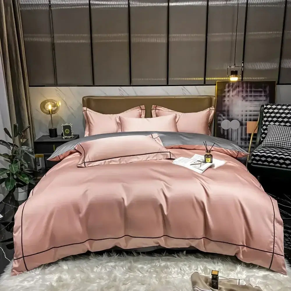 DecorBites™ Luxurious Egyptian Cotton Embroidered Bedding Set