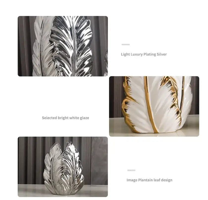 DecorBites™ Luxurious Gold Ceramic Vases for Home Decor