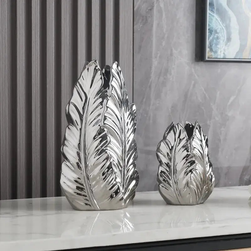 DecorBites™ Luxurious Gold Ceramic Vases for Home Decor