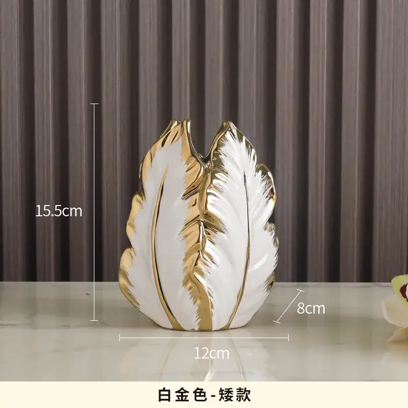 DecorBites™ Luxurious Gold Ceramic Vases for Home Decor