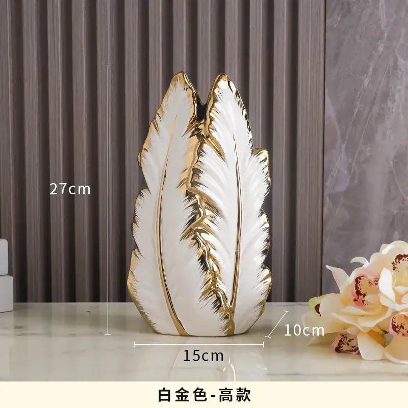 DecorBites™ Luxurious Gold Ceramic Vases for Home Decor