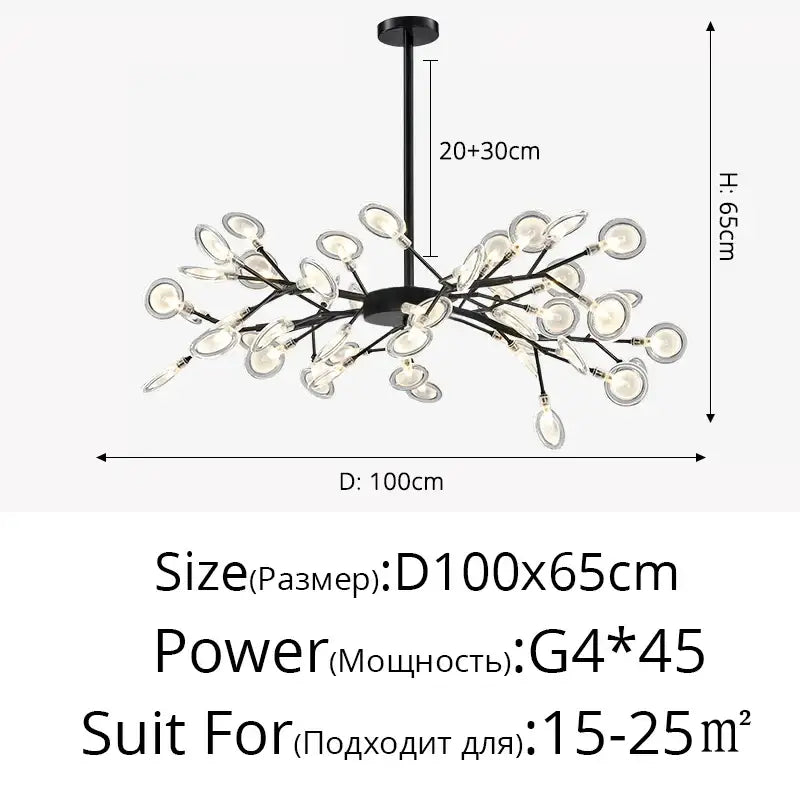 DecorBites™ Luxurious Golden LED Chandelier for Home