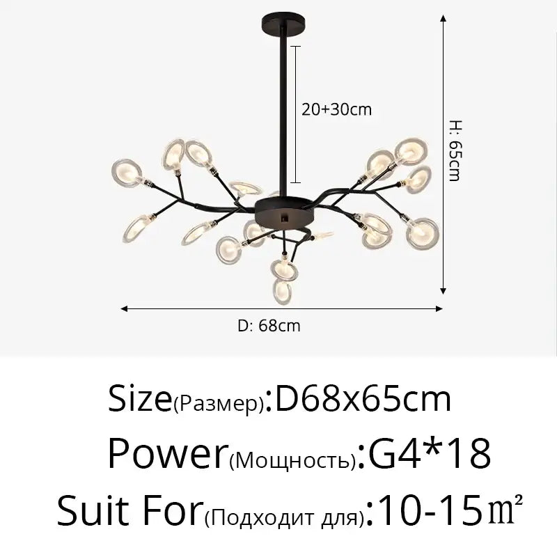 DecorBites™ Luxurious Golden LED Chandelier for Home
