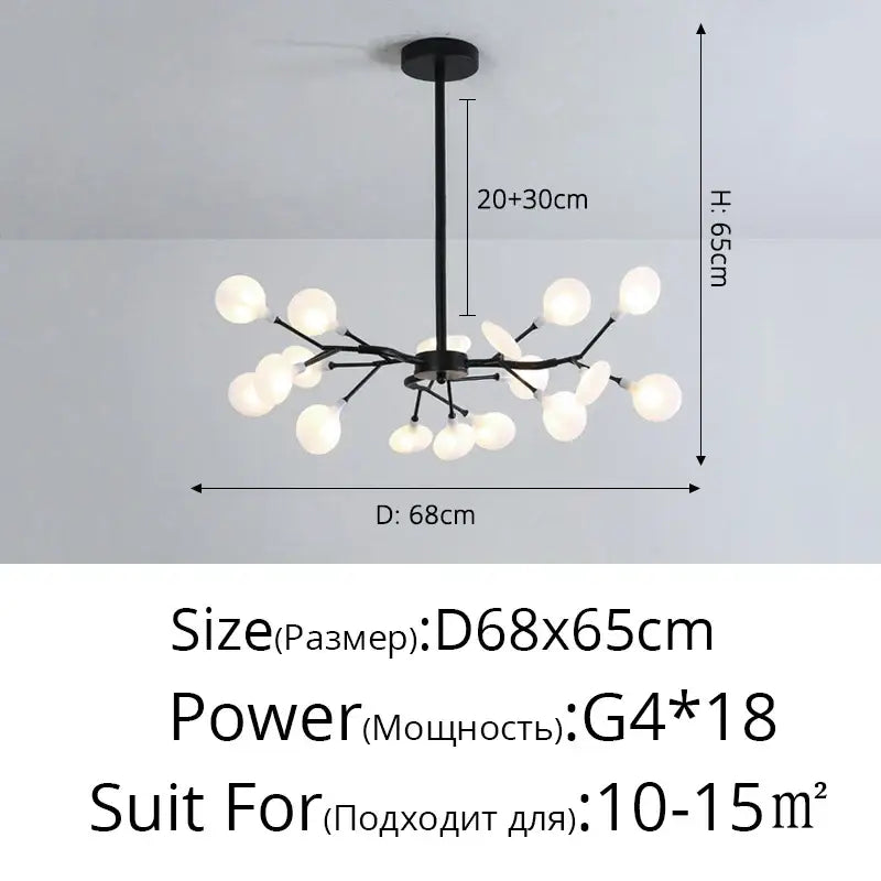 DecorBites™ Luxurious Golden LED Chandelier for Home
