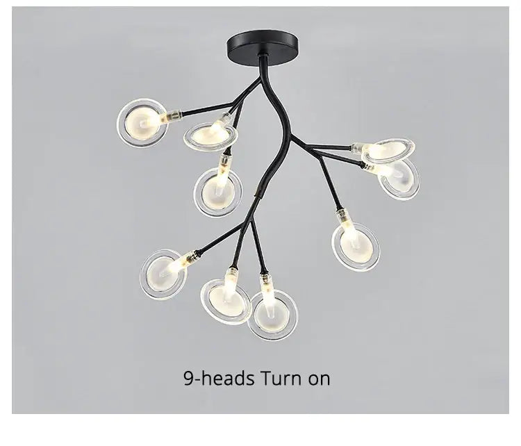 DecorBites™ Luxurious Golden LED Chandelier for Home