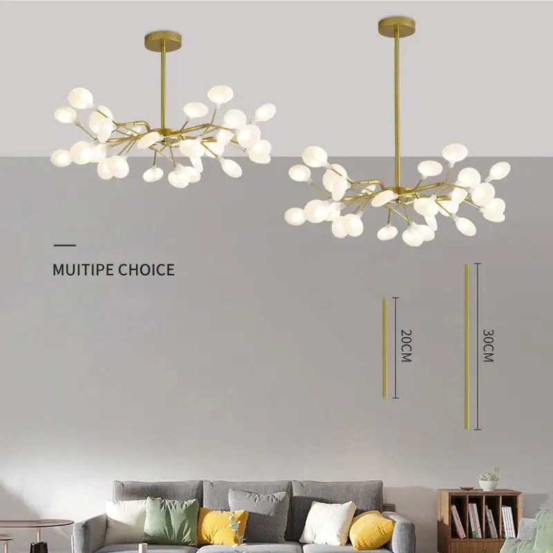 DecorBites™ Luxurious Golden LED Chandelier for Home