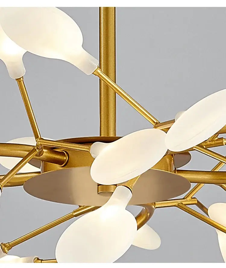 DecorBites™ Luxurious Golden LED Chandelier for Home