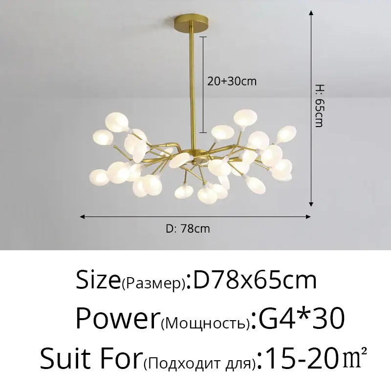 DecorBites™ Luxurious Golden LED Chandelier for Home