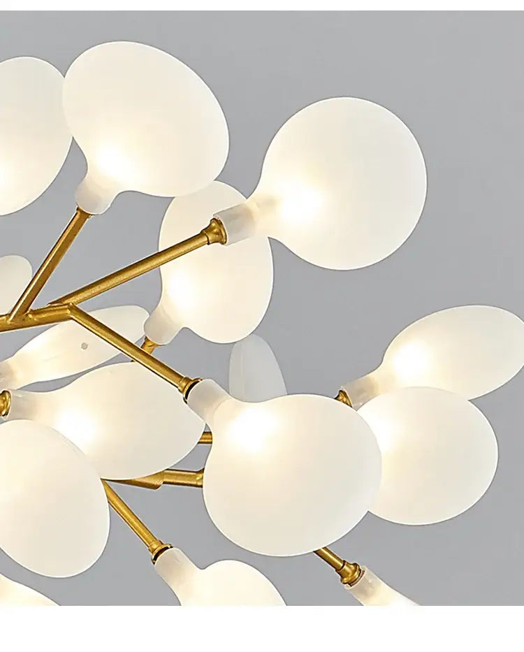 DecorBites™ Luxurious Golden LED Chandelier for Home