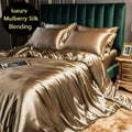 DecorBites™ Luxurious Mulberry Silk Bedding Set for King & Queen Beds