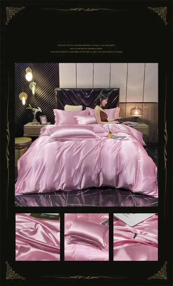 DecorBites™ Luxurious Mulberry Silk Bedding Set - Queen/King Size