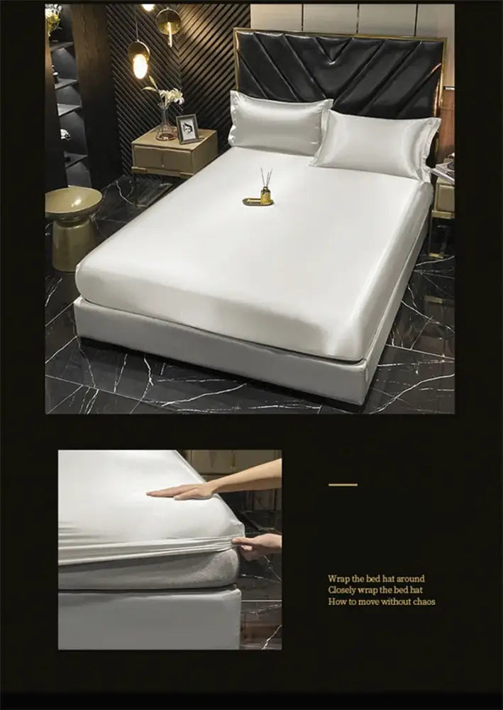 DecorBites™ Luxurious Mulberry Silk Bedding Set - Queen/King Size