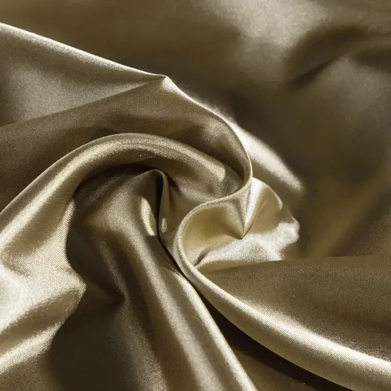 Decorbites™ luxurious nordic silk duvet cover in gold satin with smooth glossy finish for width bed use