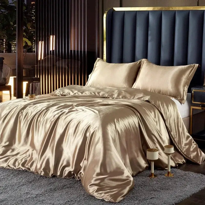 DecorBites™ Luxurious Nordic Silk Bedding Set