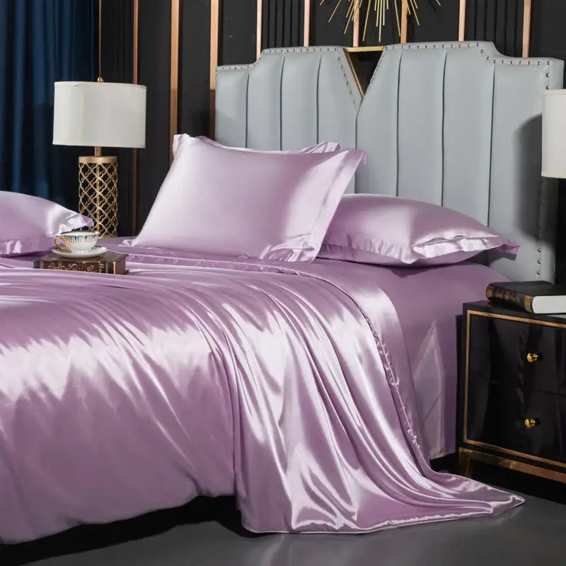 DecorBites™ Luxurious Nordic Silk Bedding Set