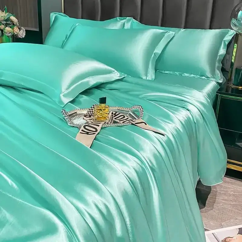 DecorBites™ Luxurious Nordic Silk Bedding Set