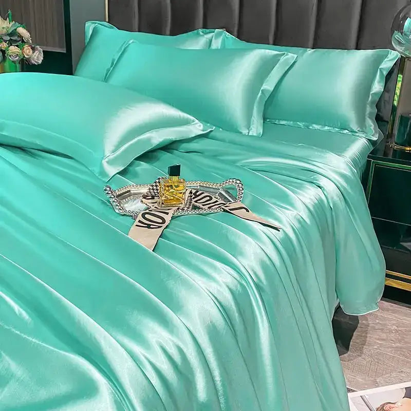 DecorBites™ Luxurious Nordic Silk Bedding Set - Summer Bed Sheet