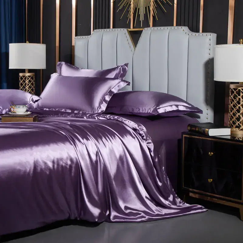 DecorBites™ Luxurious Nordic Silk Bedding Set - Summer Bed Sheet