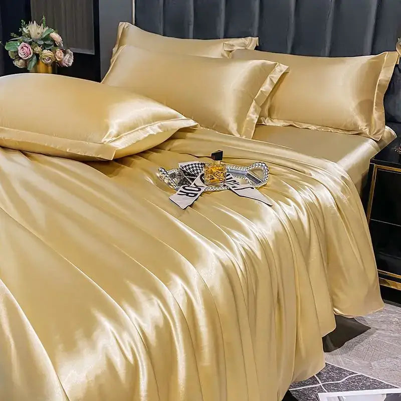 DecorBites™ Luxurious Nordic Silk Bedding Set - Summer Bed Sheet