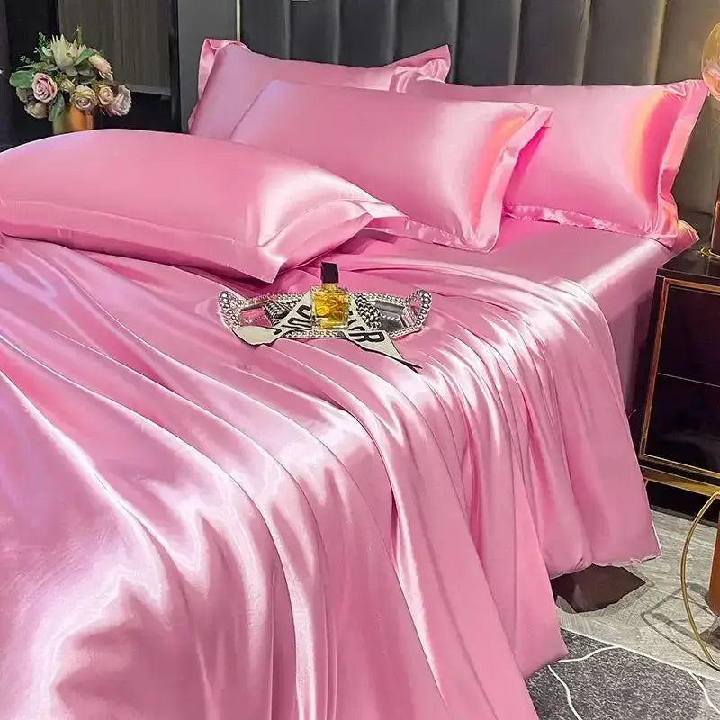 DecorBites™ Luxurious Nordic Silk Bedding Set - Summer Bed Sheet
